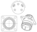 AMPHENOL AEROSPACE HV00RF37-57P MIL SPEC CIR CONN, RCPT, 37-57, WALL MNT