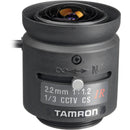 Tamron 13FG22IRSQ 1/3" 2.2mm F/1.2 Compact CS-Mount Lens with Auto Iris DC, Focus Lock