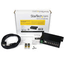 StarTech Mountable Rugged Industrial 7 Port USB Hub (Black)