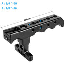 CAMVATE Universal Aluminum Top Cheese Handle with Shoe Mount for Camera Cage