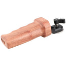 CAMVATE Wood Handle with ARRI-Style Rosette & M6 Thread for Shoulder Mount Camera Rig (Left)