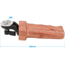 CAMVATE Wood Handle with ARRI-Style Rosette & M6 Thread for Shoulder Mount Camera Rig (Left)