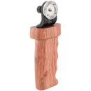 CAMVATE Wood Handle with ARRI-Style Rosette & M6 Thread for Shoulder Mount Camera Rig (Left)