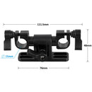 CAMVATE Double-Faced Battery Plate with Adjustable 15mm Rod Clamp & 360° Swivel