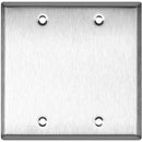 TecNec 2-Gang Blank Wall Plate (Clear Anodized Aluminum)
