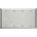 TecNec 4-Gang Blank Wall Plate (Anodized Clear)