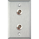 TecNec 1-Gang Wall Plate with 2 BNC Female Connectors (Black)