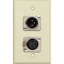 TecNec 1-Gang Wall Plate with with XLR Male & Female Connectors (Ivory Lexan)