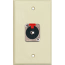 TecNec 1-Gang Wall Plate with Latching 1/4" TRS Connector (Ivory Lexan)