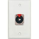 TecNec 1-Gang Wall Plate with Latching 1/4" TRS Connector (White Lexan)