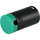 Cable Techniques Low-Profile Right-Angle XLR 3-Pin Male Connector (Large Outlet, A-Shell, Green Cap)