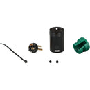 Cable Techniques Low-Profile Right-Angle XLR 3-Pin Male Connector (Large Outlet, A-Shell, Green Cap)