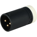 Cable Techniques Low-Profile Right-Angle XLR 3-Pin Male Connector (Standard Outlet, B-Shell, White Cap)