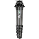 3 Legged Thing Jay Carbon Fiber Travel Tripod Legs with Quick Leveling Base (Matte Black)