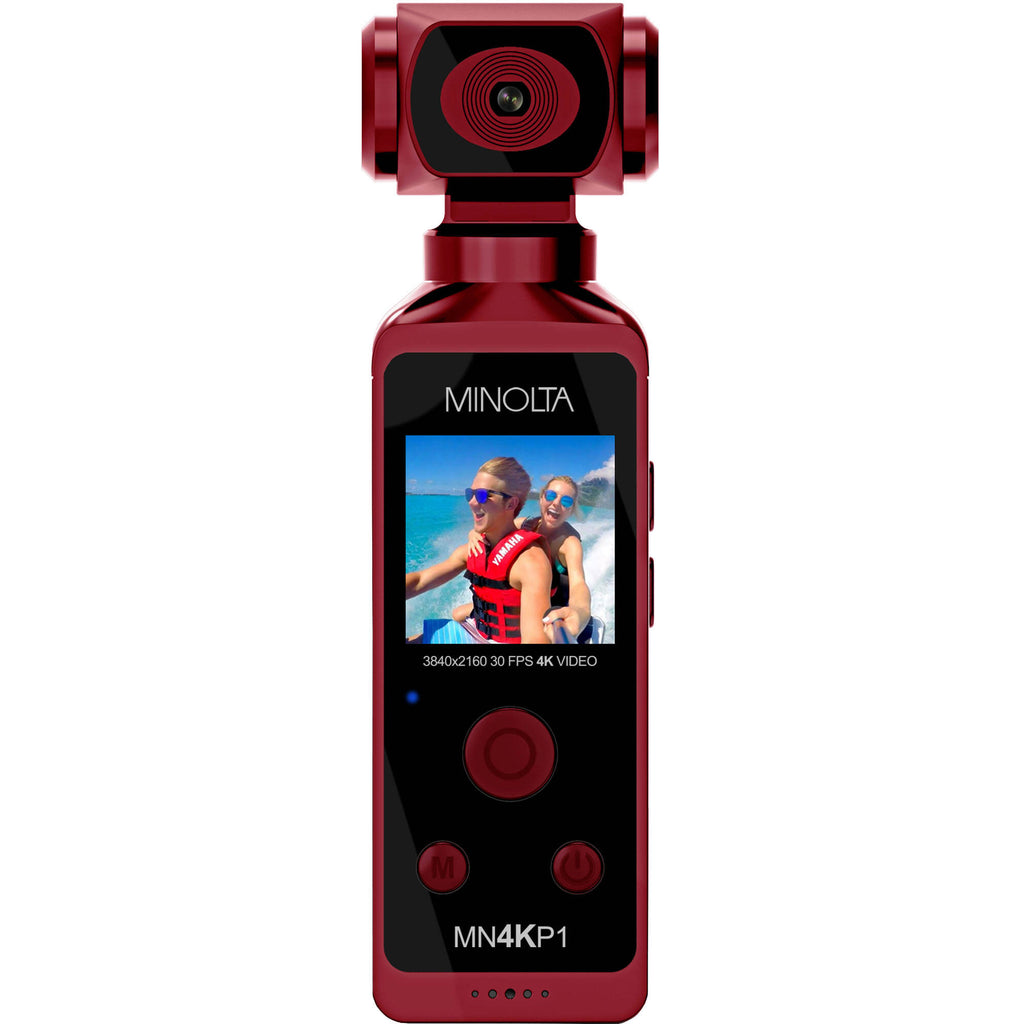 Buy in India Minolta MN4KP1 UHD 4K Compact Camcorder (Red) – Tanotis