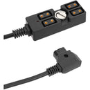 CAMVATE Male D-Tap to 4-Port Female D-Tap Splitter Hub (11.8 to 39.4")