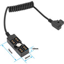 CAMVATE Male D-Tap to 4-Port Female D-Tap Splitter Hub (11.8 to 39.4")