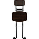 PLATEAU CHAIRS Par&aacute; Series Folding Chair with Dark Brown Wood Seat & Black Frame