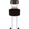 PLATEAU CHAIRS Par&aacute; Series Folding Chair with Dark Brown Wood Seat & Silver Frame