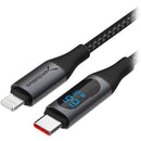 Sabrent USB-C to Lightning Cable with Smart Display (6.6', Black)