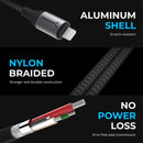 Sabrent USB-C to Lightning Cable with Smart Display (6.6', Black)