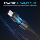 Sabrent USB-C to Lightning Cable with Smart Display (6.6', Black)