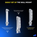 Maximm Cable 3-Outlet Power Extension Cord with 360° Rotating Flat Plug (White, 10')