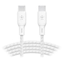 Belkin BoostCharge Braided USB-C Cable (10', White)