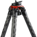 ProMediaGear Pro-Stix 71" Carbon Fiber Tripod with Leveling Head (Red)