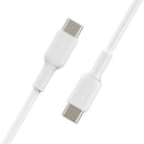 Belkin BoostCharge 60W USB-C Cable (3.3', White, 2-Pack)