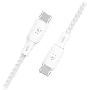 Belkin BoostCharge Braided USB-C Cable (6.6', White, 2-Pack)
