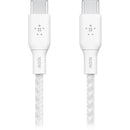 Belkin BoostCharge Braided USB-C Cable (6.6', White, 2-Pack)