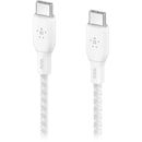 Belkin BoostCharge Braided USB-C Cable (6.6', White, 2-Pack)