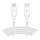 Belkin BoostCharge Braided USB-C Cable (6.6', White, 2-Pack)