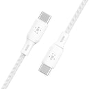 Belkin BoostCharge Braided USB-C Cable (6.6', White, 2-Pack)