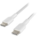 Belkin BoostCharge Braided 60W USB-C Cable (White, 6.6')