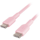Belkin BoostCharge Braided 60W USB-C Cable (Pink, 3.3')