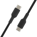 Belkin BoostCharge Braided 60W USB-C Cable (Black, 3.3')