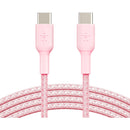 Belkin BoostCharge Braided 60W USB-C Cable (Pink, 6.6')