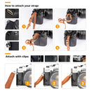 TARION Adjustable Camera Neck Strap (Brown)