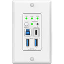 DVDO 2-Host USB-C & USB 3.2 Gen 1 100m Extender over HDBaseT (WP TX to Box RX)