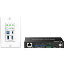 DVDO 2-Host USB-C & USB 3.2 Gen 1 100m Extender over HDBaseT (WP TX to Box RX)