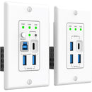 DVDO 2-Host USB-C & USB 3.2 Gen 1 100m Extender over HDBaseT (WP TX to WP RX)