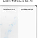 Luxor Porcelain Wall-Mounted Dry-Erase Whiteboard (36 x 24")
