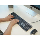 Macally Dual Connection Backlit Keyboard with Built-In USB Hub for Mac