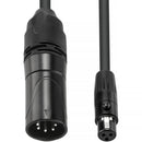 Genaray Mini 3-Pin Female to 5-Pin Male DMX Adapter Cable (0.5')
