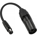 Genaray Mini 3-Pin Female to 5-Pin Male DMX Adapter Cable (0.5')