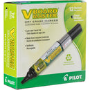 PILOT V Board Master BEGREEN Whiteboard Markers (Medium Chisel, Blue, 12-Pack)