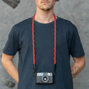 COOPH Rope Camera Strap (Duotone Red, 39.4", Ring Attachment)