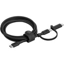 Belkin BoostCharge Pro 2-in-1 Cable with USB-C and Lightning Connector (Black, 5')